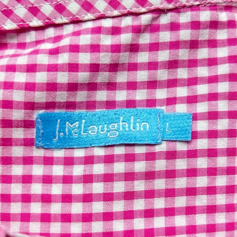 J Mclaughlin Windowpane Button Down Shirt Large P… - image 7